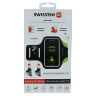 Swissten Armband sportovní pouzdro pro 7" telefony - černé