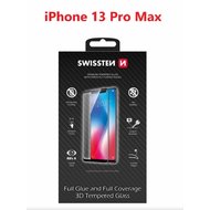 SKLO SWISSTEN ULTRA DURABLE 3D FULL GLUE GLASS APPLE IPHONE 13 Pro Max ČERNÉ