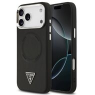 Guess zadní kryt pro iPhone 17 Pro, PU Kůže Triangle Logo MagSafe - černá Guess zadní kryt pro iPhone 17 Pro, PU Kůže Triangle Logo MagSafe - černá