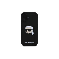 Karl Lagerfeld Liquid Silicone Karl Head MagSafe Zadní Kryt pro iPhone 16 Černá