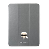 Karl Lagerfeld Head Saffiano Pouzdro pro iPad Pro 12.9 (2021/2022) Silver