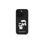 Karl Lagerfeld PU Saffiano Karl and Choupette Zadní Kryt pro iPhone 15 Pro Černá Karl Lagerfeld PU Saffiano Karl and Choupette Zadní Kryt pro iPhone 15 Pro Černá