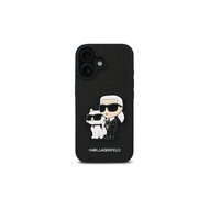 Karl Lagerfeld PU Saffiano Karl and Choupette Zadní Kryt pro iPhone 16 Černá Karl Lagerfeld PU Saffiano Karl and Choupette Zadní Kryt pro iPhone 16 Černá