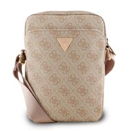 Guess PU 4G Triangle Logo Taška 8" Růžová