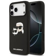 Karl Lagerfeld zadní kryt pro iPhone 17 Pro Max, Liquid Silicone Double Heads MagSafe - černá Karl Lagerfeld zadní kryt pro iPhone 17 Pro Max, Liquid Silicone Double Heads MagSafe - černá