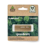 GOODRAM UME3 ECO FRIENDLY USB 3.0 Flash disk 64GB - hnědá