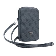 Guess PU 4G Triangle Logo Wallet Phone Bag Zipper, černá
