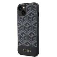 Guess PU G Cube MagSafe Zadní Kryt pro iPhone 13 černý