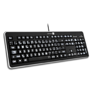 Connect IT LED bíle podsvícená klávesnice s velkým fontem, USB, CZ - černá Connect IT LED bíle podsvícená klávesnice s velkým fontem, USB, CZ - černá