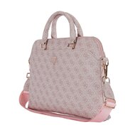 Guess PU 4G Triangle Logo Brašna na notebook 15" - řůžová