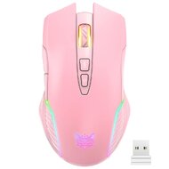 Herní myš Onikuma CW905, Wireless, RGB, 7D, růžová