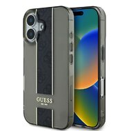 Guess IML Middle 4G Stripe Zadní Kryt pro iPhone 16 Black