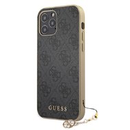 Guess 4G Charms Zadní Kryt pro iPhone 12/12 Pro 6.1 Grey
